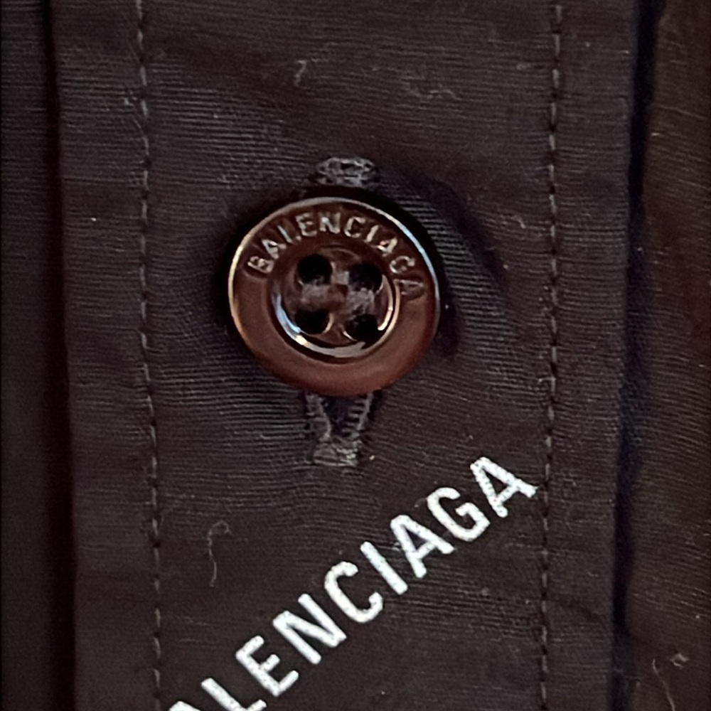 Balenciaga Logo Button Down Shirt - Picture 4 of 9